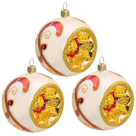 Reflexkugel 8 cm Orientalischer Zauber, matt, 3 Stück
