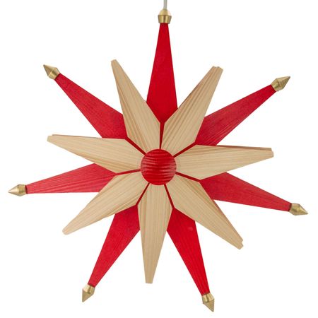 Eckert Weihnachtsstern doppelt, natur/rot