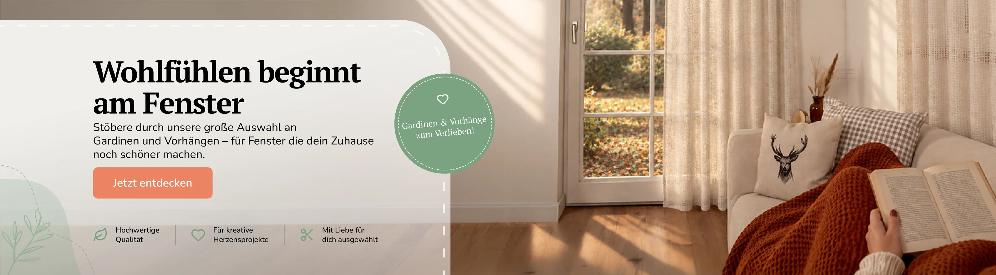 Wohlfühlen beginnt am Fenster – Gardinen und Vorhänge von SCHÖNER LEBEN