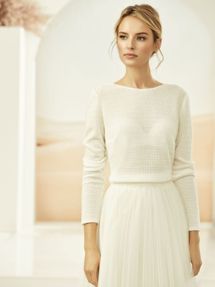Braut-Pullover mit Kashmir-Effekt E326