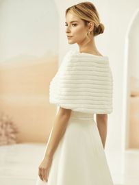 Braut-Cape in Pelzoptik E329