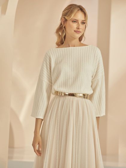 Bianco Evento Braut-Strickpullover E342