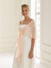 Bianco Evento Chiffonschal E9 120 cm x 140 cm
