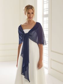 Bianco Evento Chiffonschal E9 120 cm x 140 cm