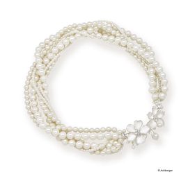 Perlencollier mit Blüten Fabienne