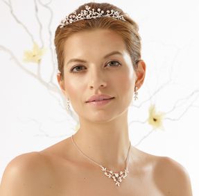 Brautkette mit Ohrringen N33