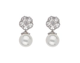 Ohrringe mit Perlen und Strass