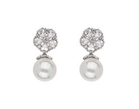 Ohrringe mit Perlen und Strass