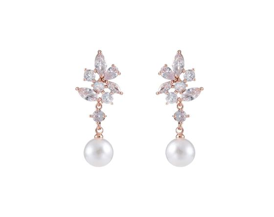 Kristall Ohrringe rosegold