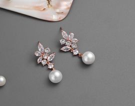 Kristall Ohrringe rosegold