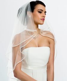 Bianco Evento Brautschleier S5B - Länge 90/70 cm