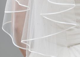 Bianco Evento Brautschleier S6 - Länge 70 cm