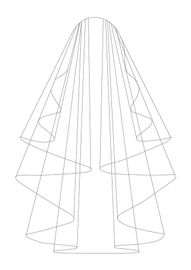 Bianco Evento Brautschleier S6 - Länge 70 cm