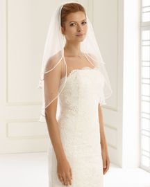 Bianco Evento Brautschleier S20 - Länge 80/60 cm