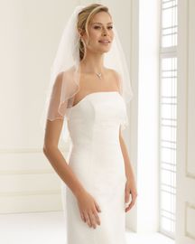 Bianco Evento Brautschleier S22P - Länge 70/60 cm