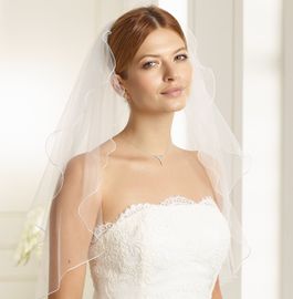 Bianco Evento Brautschleier S26 - Länge 70/60 cm