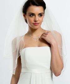 Bianco Evento Brautschleier S26 - Länge 70/60 cm