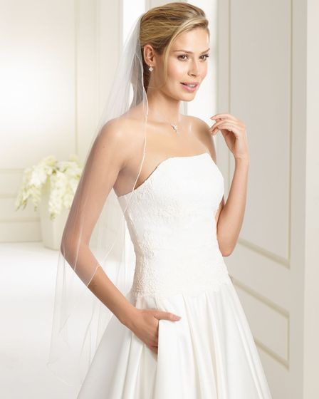 Bianco Evento Brautschleier S191 - Länge 110 cm