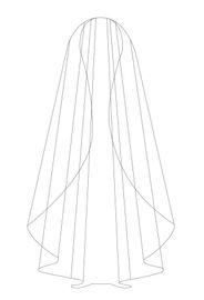 Bianco Evento Brautschleier S191 - Länge 110 cm