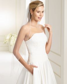 Bianco Evento Brautschleier S191 - Länge 110 cm