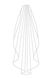 Bianco Evento Brautschleier S121 - Länge 170 cm
