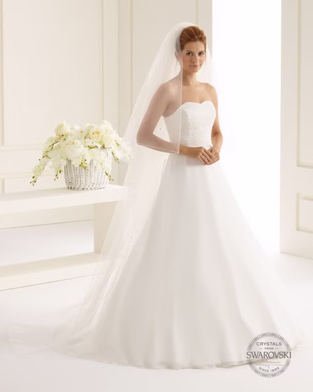 Bianco Evento Brautschleier S126 - Länge 230/90 cm