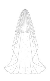 Bianco Evento Brautschleier S126 - Länge 230/90 cm