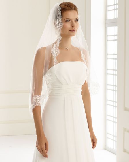 Bianco Evento Brautschleier S160 - Länge 80 cm