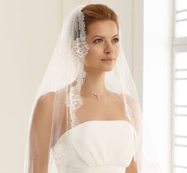 Bianco Evento Brautschleier S160 - Länge 80 cm