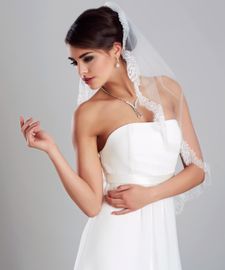 Bianco Evento Brautschleier S160 - Länge 80 cm