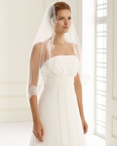 Bianco Evento Brautschleier S160 - Länge 80 cm