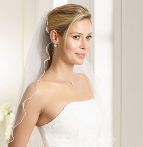 Bianco Evento Brautschleier S187 - Länge 80 cm