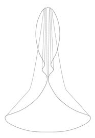 Bianco Evento Brautschleier S216 Länge 200 cm