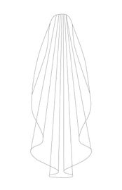 Bianco Evento Brautschleier S227 - Länge 200 cm