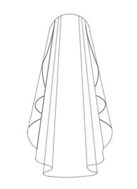 Bianco Evento Brautschleier S259 - Länge 110 cm