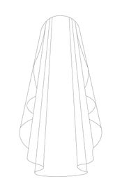 Bianco Evento Brautschleier S302 - Länge 70 cm