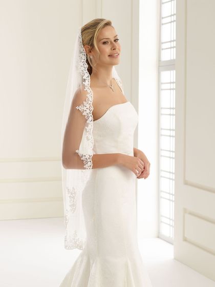 Bianco Evento Brautschleier S192 – Länge 110 cm