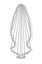 Bianco Evento Brautschleier S219 – Länge 220 cm