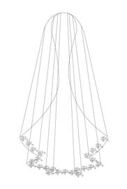 Bianco Evento Brautschleier S418 – Länge 110 cm