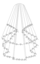 Bianco Evento Brautschleier S304 – Länge 80/60 cm