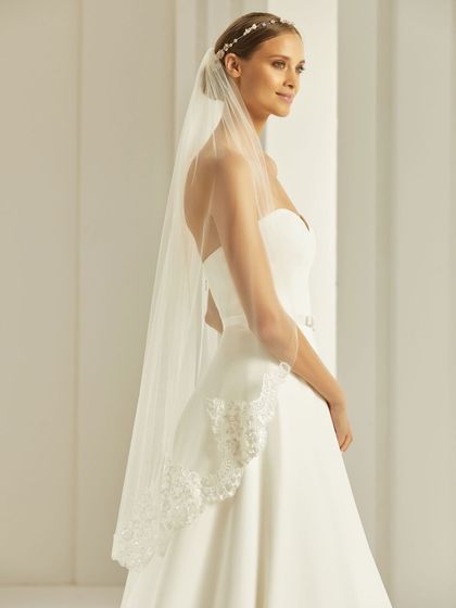 Bianco Evento Brautschleier S286 – Länge 110 cm