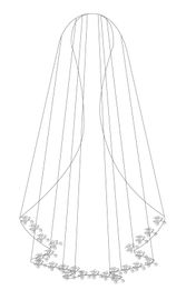 Bianco Evento Brautschleier S286 – Länge 110 cm