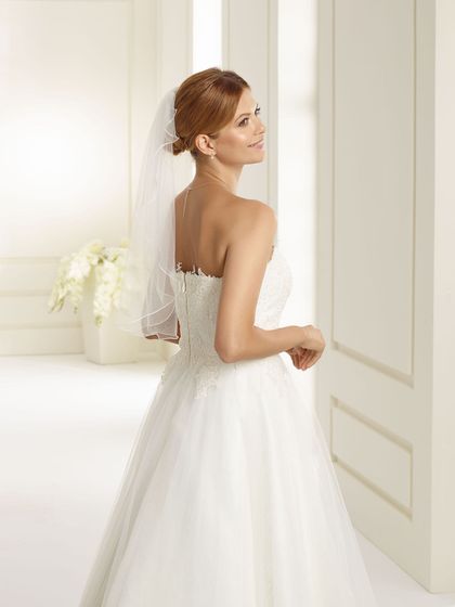 Bianco Evento Brautschleier S231 – Länge 60 cm