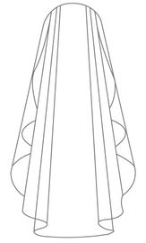Bianco Evento Brautschleier S231 – Länge 60 cm