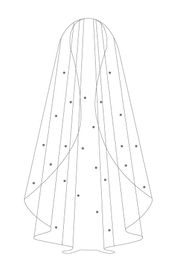 Bianco Evento Brautschleier S320 – Länge 110 cm