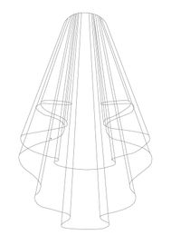 Bianco Evento Brautschleier S70 – Länge 80/60 cm