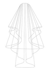 Bianco Evento Brautschleier S194 – Länge 110/70 cm