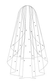 Bianco Evento Brautschleier S322 – Länge 110/70 cm