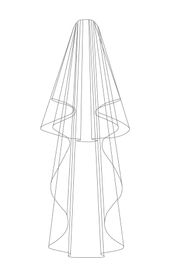 Bianco Evento Brautschleier S27 – Länge 170/90 cm