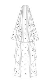 Bianco Evento Brautschleier S35 – Länge 170/90 cm